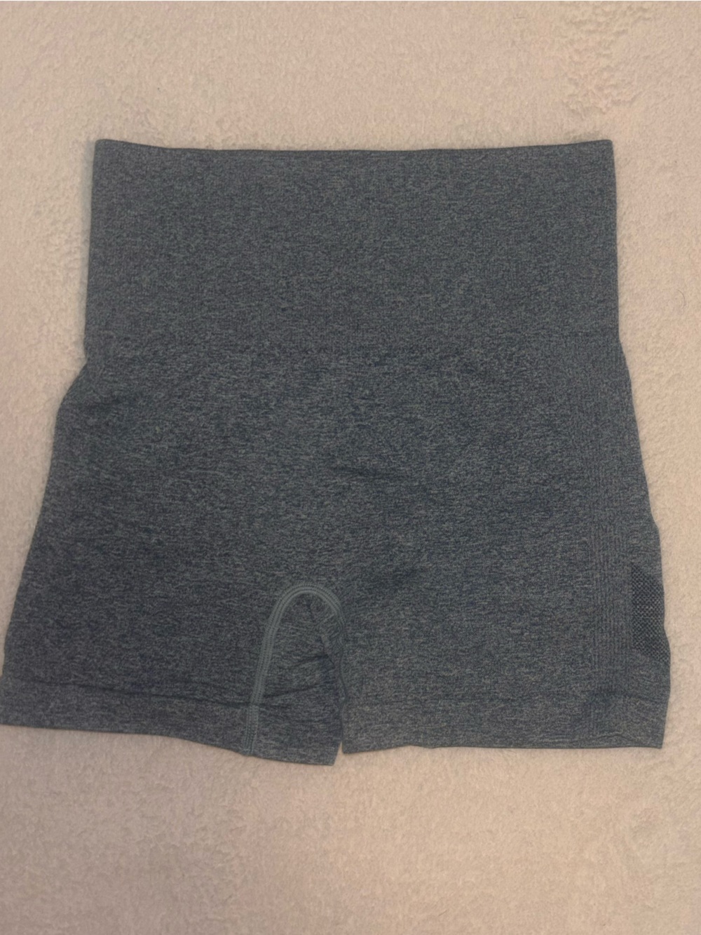 High-Waisted Women’s Seamless Bike Shorts - Grayish blue